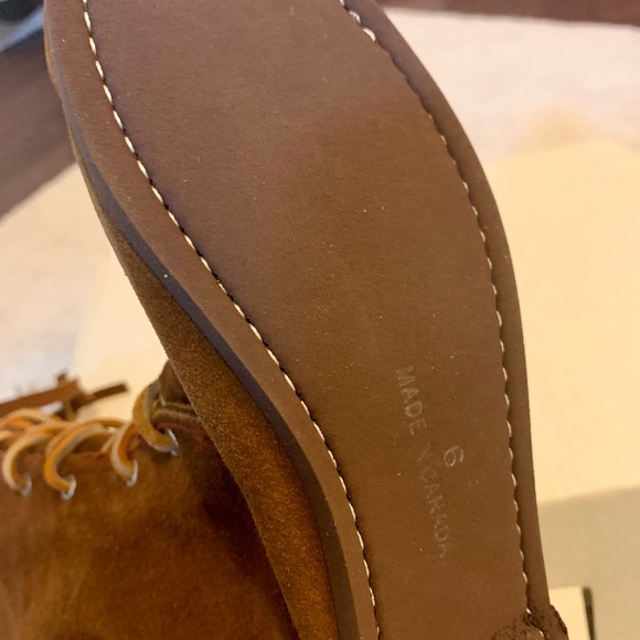 Canadian made, genuine leather, calf height tasseled moccasins - Picture 6 of 7